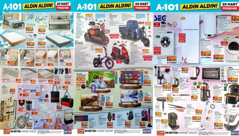 A101 Aktüel Kataloğu 20 Mart'ta Kaçırılmayacak Ürünlerle Dolu!