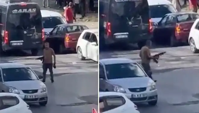 Başakşehir'de Pompalı Tüfekli Korku Anları: Sokağı Kapatıp Kaos Yaratıldı